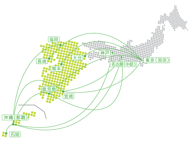 ソラシドエア就航路