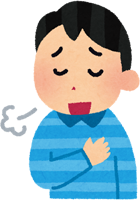 ほっと安心する男性