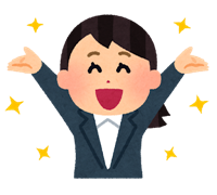 嬉しい！喜ぶ女性会社員